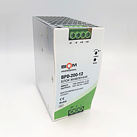 Блок питания светодиодный LED Biom на DIN-рейке TH35/ЕС35 200W 16.7A 12V IP20 BPD-200-12