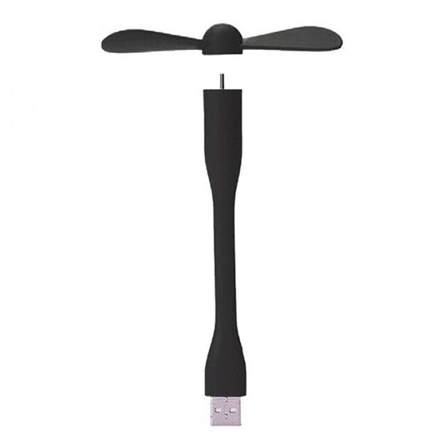 Гнучкий USB мінівентилятор, колір чорний