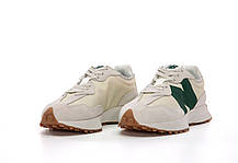 Жіночі Кросівки New Balance 327 Beige Green / Нью Беланс 327 Бежеві із Зеленим, фото 6