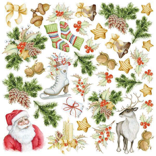 Аркуш із картинками для вирізування Awaiting Christmas 20х20 см