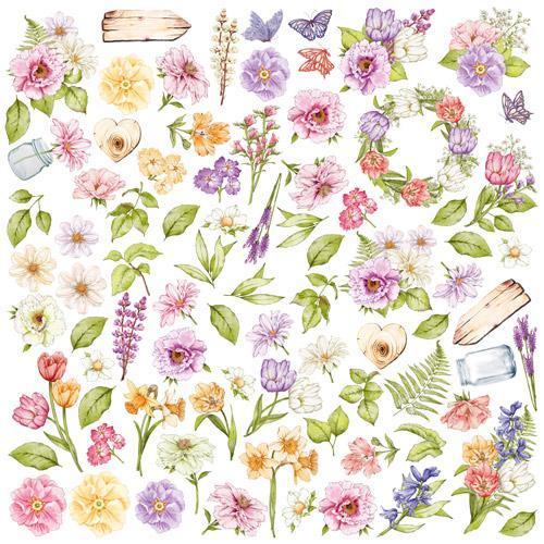 Аркуш із картинками для вирізування Spring inspiration 30,5х30,5 см