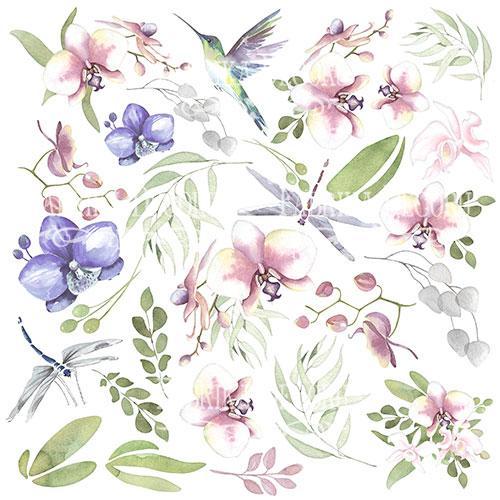 Аркуш із картинками для вирізування Wild orchid 30,5х30,5 см