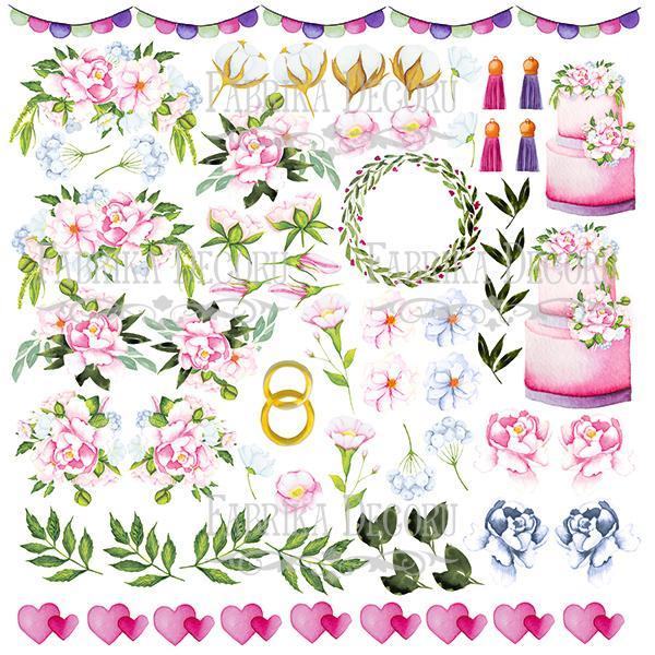 Аркуш із картинками для вирізування Wedding of our dream 30,5х30,5 см