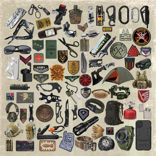 Аркуш із картинками для вирізування Military style 30,5х30,5 см