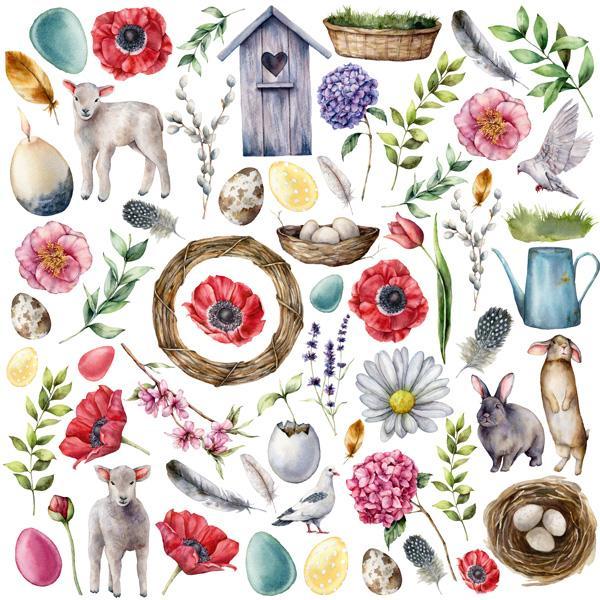 Аркуш із картинками для вирізування Easter 1 30,5х30,5 см