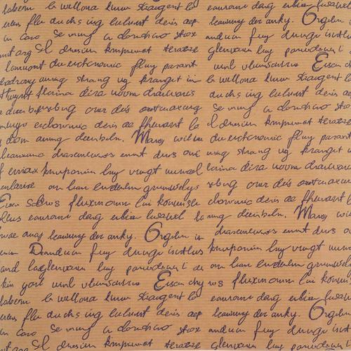 Аркуш крафт паперу з малюнком "Пісьмо" індиго 30х30 см