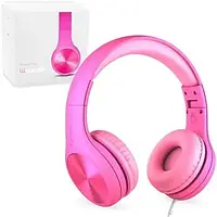 LilGadgets Connect+ PRO Дитячі навушники з мікрофоном, Дитячі навушники для школи, Рожевий