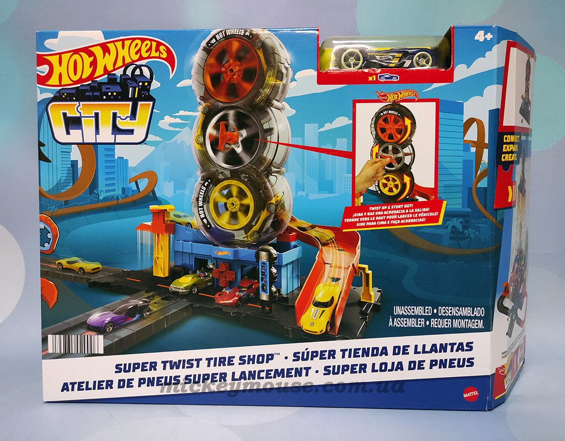 Трек Хот Вілс Hot Wheels City Карколомні трюки в шиномонтажі Hot Wheels HDP02