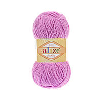 Alize SOFTY (Софті) № 378 цукрово-рожевий (Пряжа плюшева, нитки для в'язання)