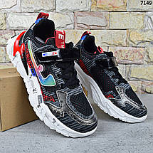 Кросівки підліткові для хлопчика Paliament, текстильні кросівки на пінковій підошві Чорні, фото 3