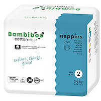 Підгузки Bambiboo cotton premium Польща 2 (3-8кг) 26шт