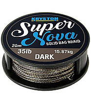 Поводковый материал Kryston Super Nova Solid Bag Supple Braid 20 м Dark Silt 25.0 lb