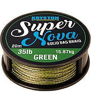 Поводковый материал Kryston Super Nova Solid Bag Supple Braid 20 м Weed Green 25.0 lb