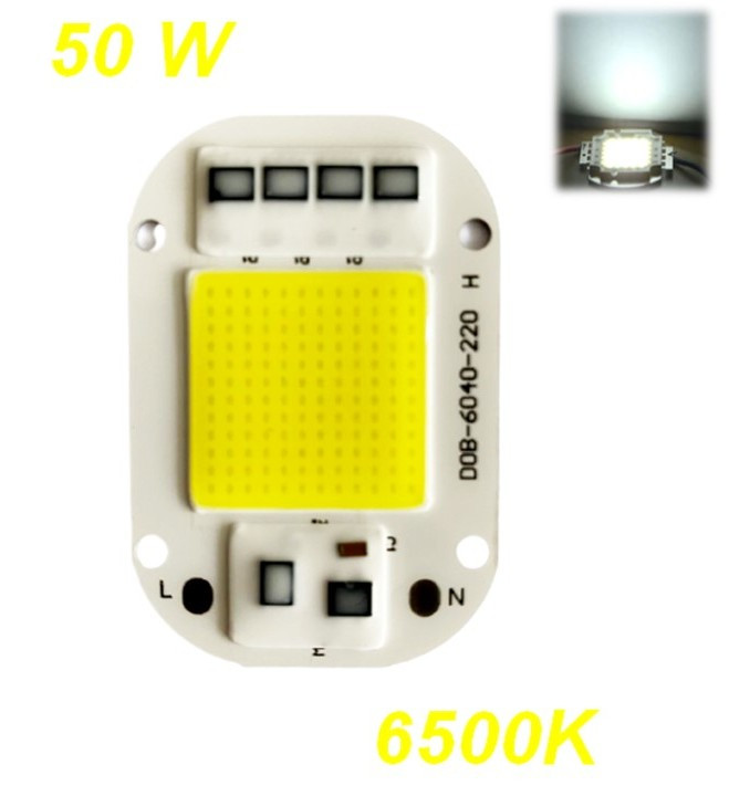 Світлодіодний модуль матриця COB LED 50W 6500K 220V Cold White