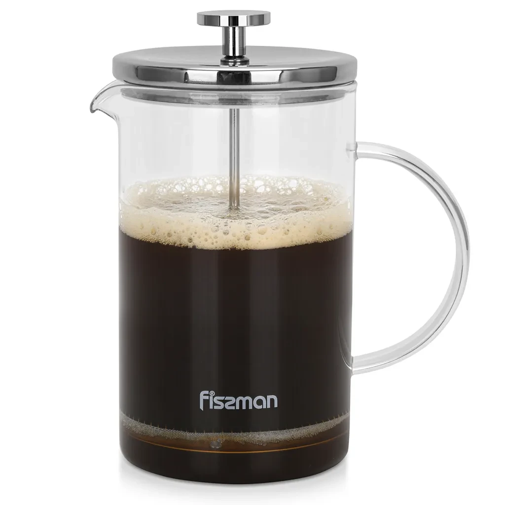 Френч прес із поршнем "Affogato" 15х9.5х18.5см/800 мл із боросилікатного скла Fissman, фото 1