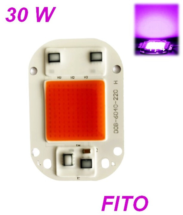 Світлодіодний модуль матриця фітолампа COB LED 30W Fito 220V Ultraviolet