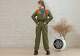Спортивний костюм хакі зі вставками для дівчинки-підлітка р.104-170, фото 5