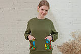 Спортивний костюм хакі зі вставками для дівчинки-підлітка р.104-170, фото 4