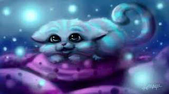 Алмазна мозаїка Кіт у світлі світлячків 30x40 см з рамкою (Y0016)