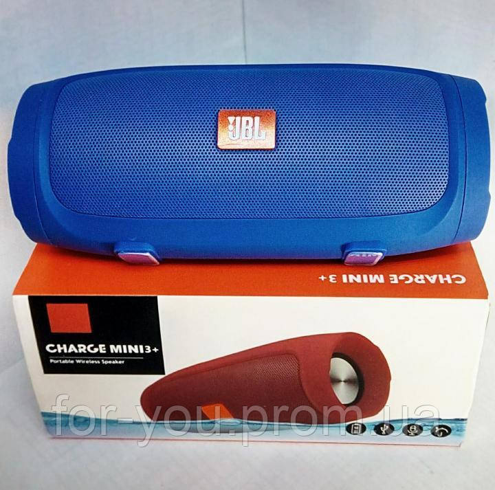 Портативна блютуз колонка JBL Charge 3 MINI колонка з USB, SD, FM СИНЯ