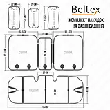 Накидки на сидіння велюр Чорно-Червоні Повний комплект Beltex Monte Carlo, фото 5