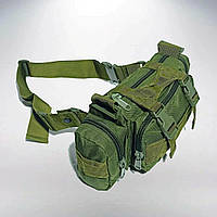 Тактическая сумка органайзер на пояс на рюкзак Molle 5 л Olive