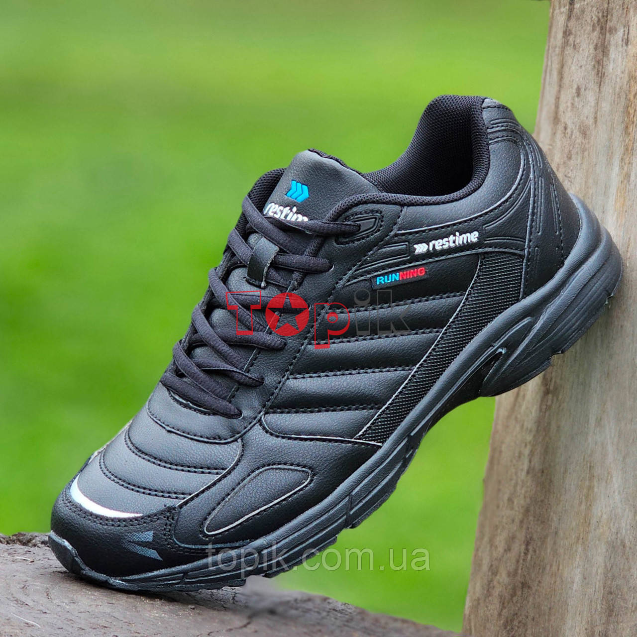 Тільки 44р! Кросівки чоловічі чорні демісезонні легкі зручні Кроссовки мужские чёрные  (Код: 3132)