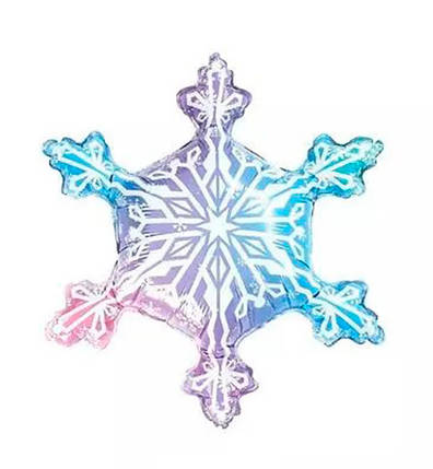 Повітряна кулька "Сніжинка", розмір 56*65 см, фото 1