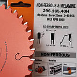 СМТ 296.225.64M D=225 F=30 Z=64 K=2,8/2,2 Пила дискова по ДСП і алюмінію, фото 3