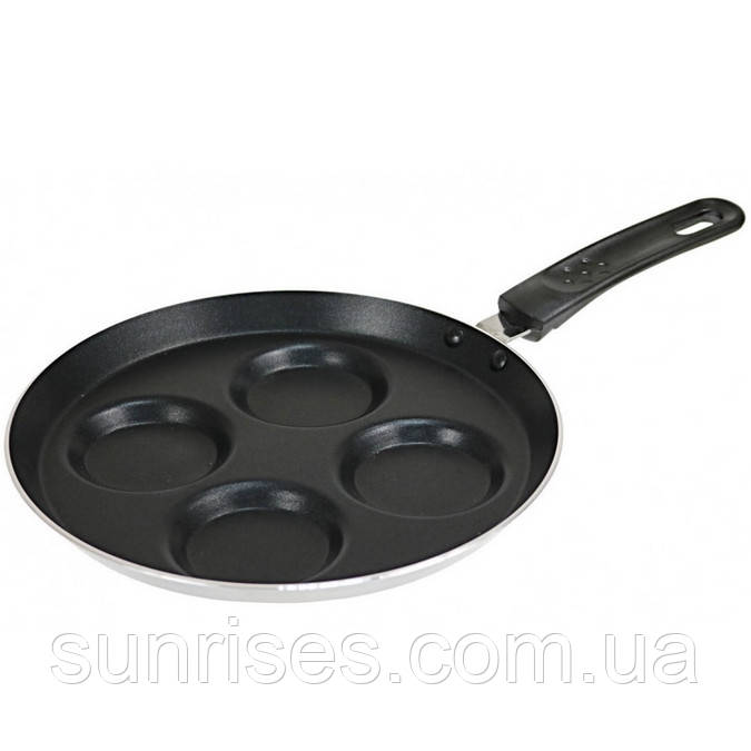Порционная сковородка для яиц | Сковорода с разделением | Антипригарная сковородка для панкейков - фото 2 - id-p1825623111