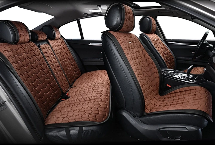 Накидки на сидіння велюр Коричневі Повний комплект Beltex Chicago, фото 1