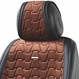 Накидки на сидіння велюр Коричневі Повний комплект Beltex Chicago, фото 3