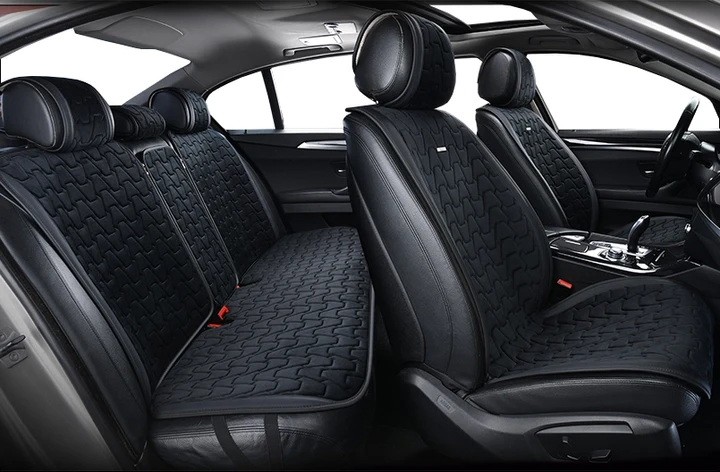 Накидки на сидіння велюр Чорні Повний комплект Beltex Chicago, фото 1