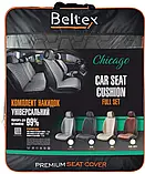 Накидки на сидіння велюр Чорні Повний комплект Beltex Chicago, фото 10