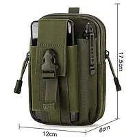 Сумка EDC Molle. Поясна. Аптечка. олива