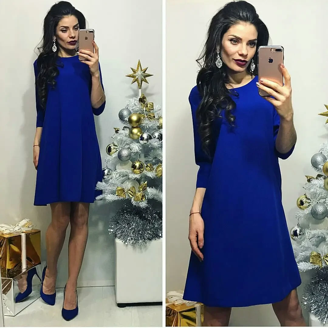 Сукня жіноча, модель 769, колір синій/електрик