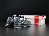 Жіночі кросівки New Balance 574 сіточка замшеві молодіжні повсякденні сірі чорні, фото 5