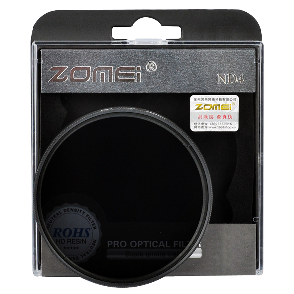 Нейтрально-сірий світлофільтр ZOMEI 67 мм ND4