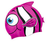 Шапочка для плавания Bestway 26025 «Рыбка», размер S, (3+), обхват головы 48-52 см, (21 х 17, 5 см), розовая