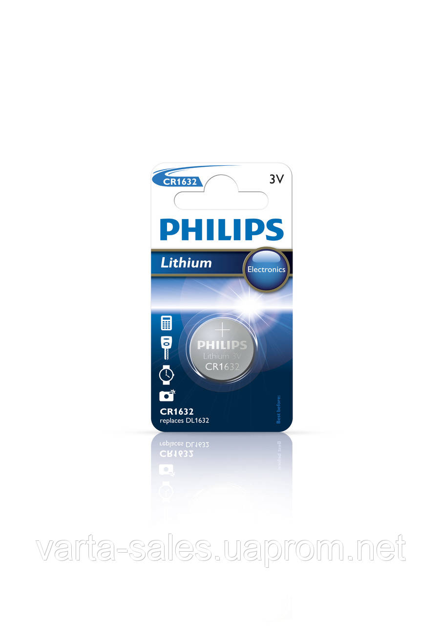 Батарейки Philips CR 1632 BL1 - фото 1 - id-p309418877