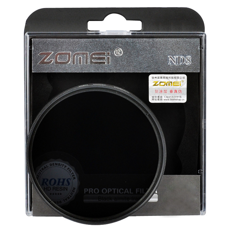 Нейтрально-сірий світлофільтр ZOMEI 77 мм ND8