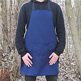 Фартух темно-синий (саржа) з вашим принтом - горілка, пиво, коньячок, фото 2