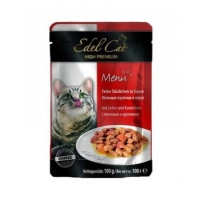 Edel Cat (Эдель Кэт) pouch печень и кролик в соусе 100 гр - фото 1 - id-p309428408