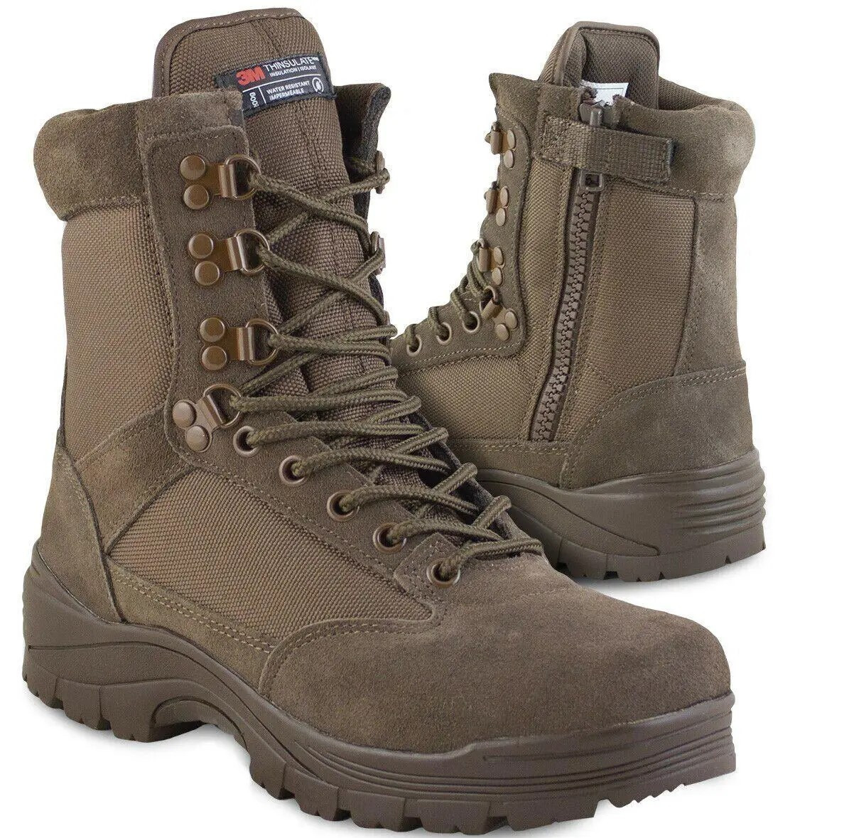Черевики тактичні демісезонні Mil-Tec Side zip boots на блискавці 12822109 Коричневі, фото 1
