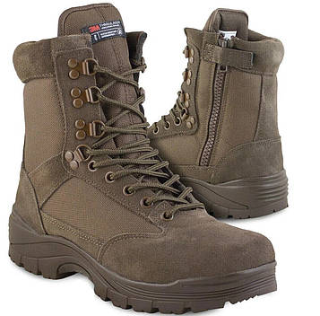 Черевики демісезонні Mil-Tec Side zip boots на блискавці 12822109 Коричневі PeremogaUA
