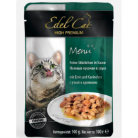 Edel Cat (Едель Кет) pouch качка і кролик в соусі 100 гр, фото 1