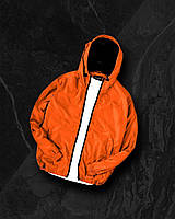 Мужская куртка весенняя летная ветровка плащовка оранжевая топ качество