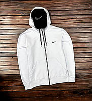 Кофта Nike на молнии мужская олимпийка найк весенняя осенняя белая люкс качество