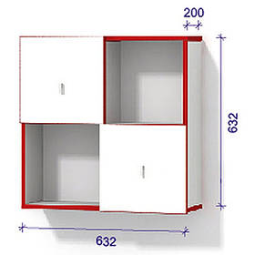 Модульна система Luxe Studio  №1 з дверцятами 632х250х632 (Модуль 1)