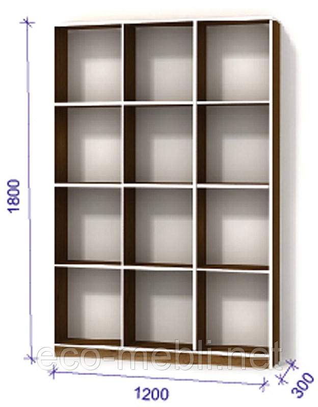 Стелаж Luxe Studio №3 1200х300х1800